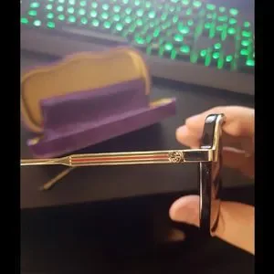 Authentic Gucci Gold Shades! SEXY! Offers accepted Gucci GG1802S 001 Panthos Sunglasses Yellow Gold - eye-oo.com main image 4